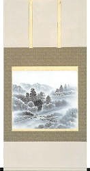 水墨山水の拡大写真を見る！