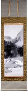 水墨山水の拡大写真を見る！