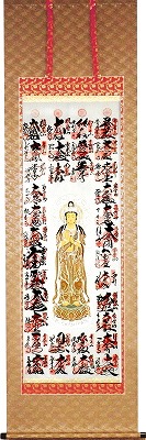 西国三十三ヶ所観音霊場納経軸　表装裂地№GA-37の詳細を見る。