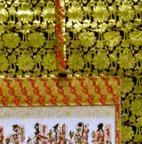 納経軸　【送料無料】掛け軸佛表装裂地：禅宗蓮華柄裂地の詳細はこちら