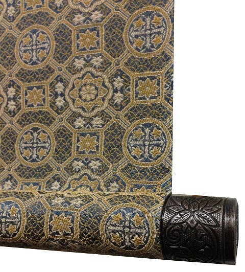 掛け軸表装　燻黒軸